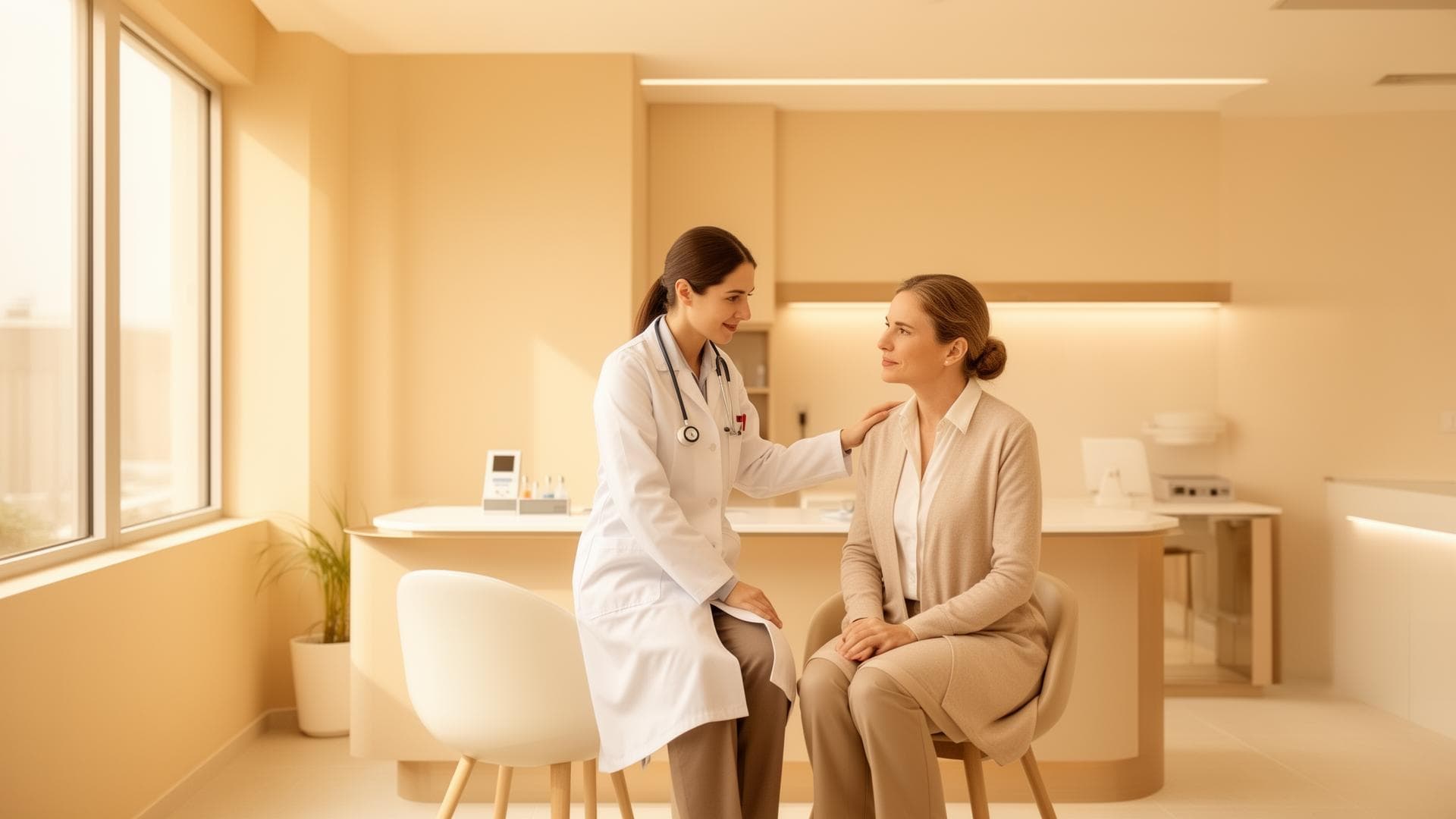 Primary care physician consulting with a patient at MD Care Providers clinic in Hemet, California